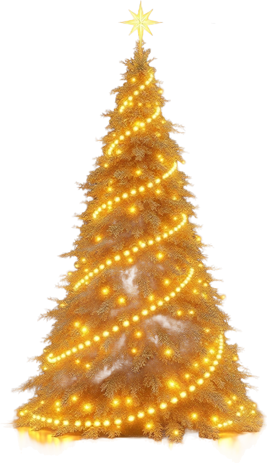 Golden Christmas Tree